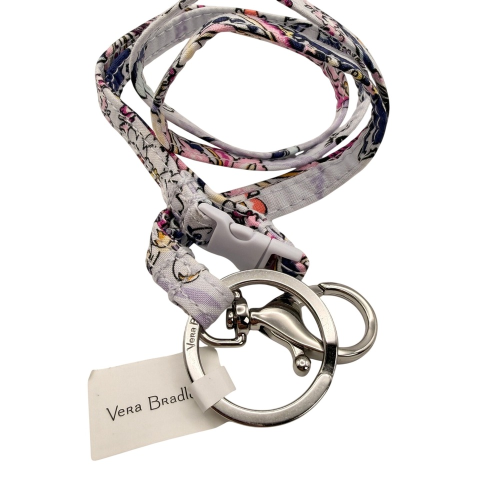 Vera Bradley Iconic Breakaway Lanyard Hummingbird Park Floral Teacher Gift